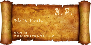 Mák Paula névjegykártya